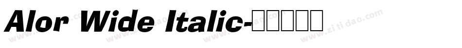 Alor Wide Italic字体转换